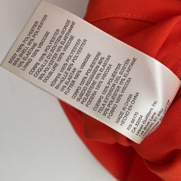 (A56) NEW Free People Coral Minidress with satin sweetheart trimmed, Sz XS, NWOT - Picture 9 of 16